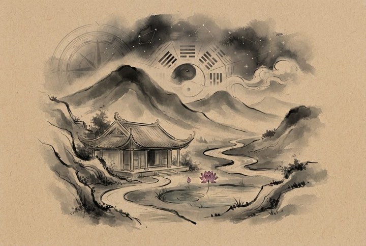 Bàn Thờ — Không Gian Tĩnh: phong thuỷ quy hoạch và quy hoạch kiến trúc hài hoà