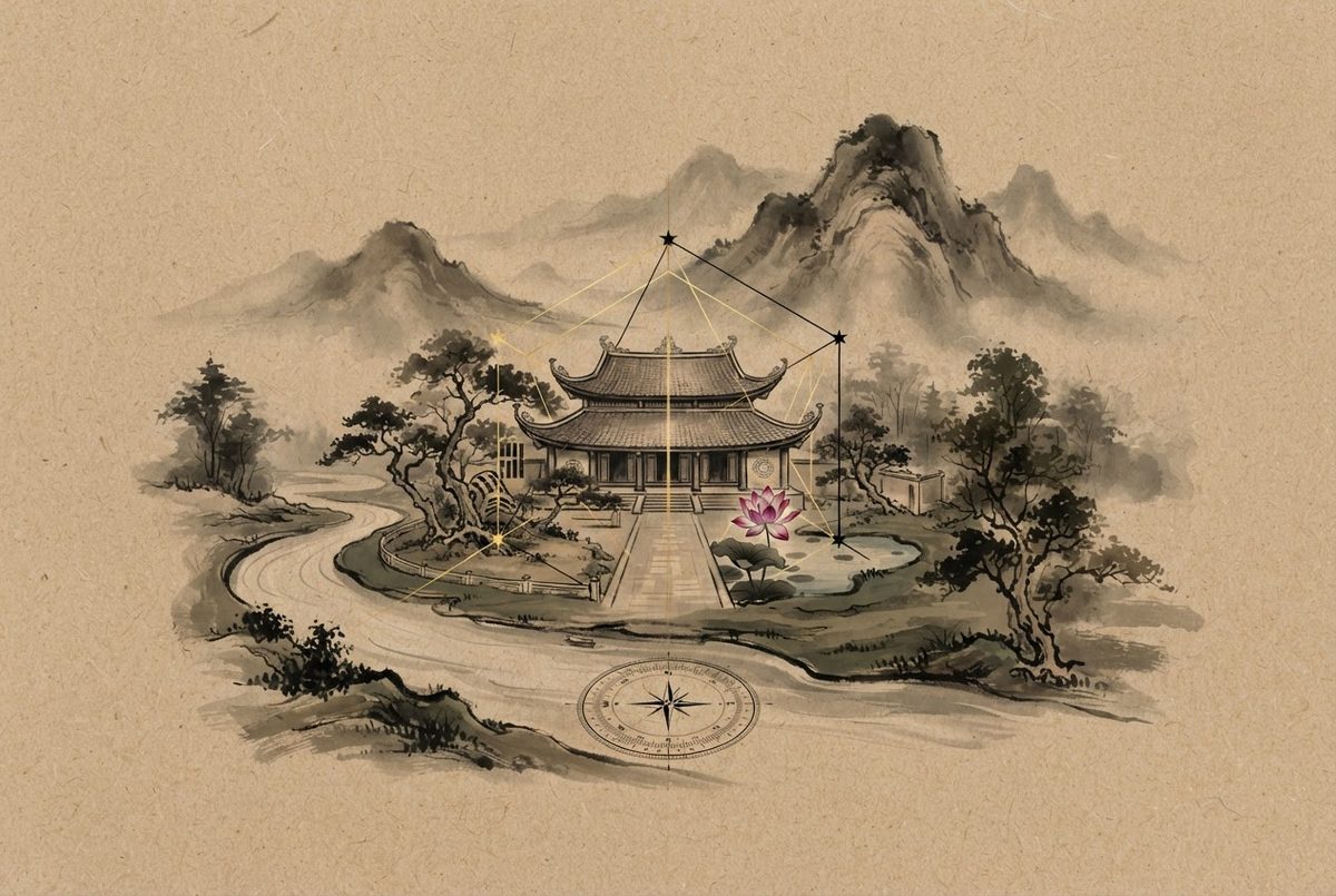 Nguyên lý quy hoạch kiến trúc phong thuỷ trong Nhà Thờ Họ
