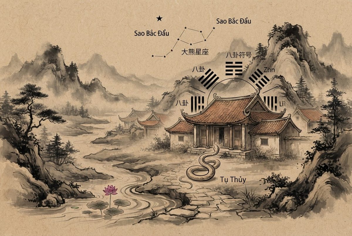 Minh hoạ Rắn vào nhà