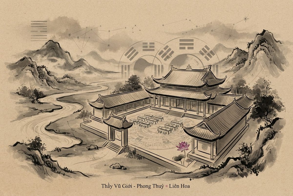Thầy Vũ Giới luận Giảng Đường — kiến trúc phong thuỷ Á Đông