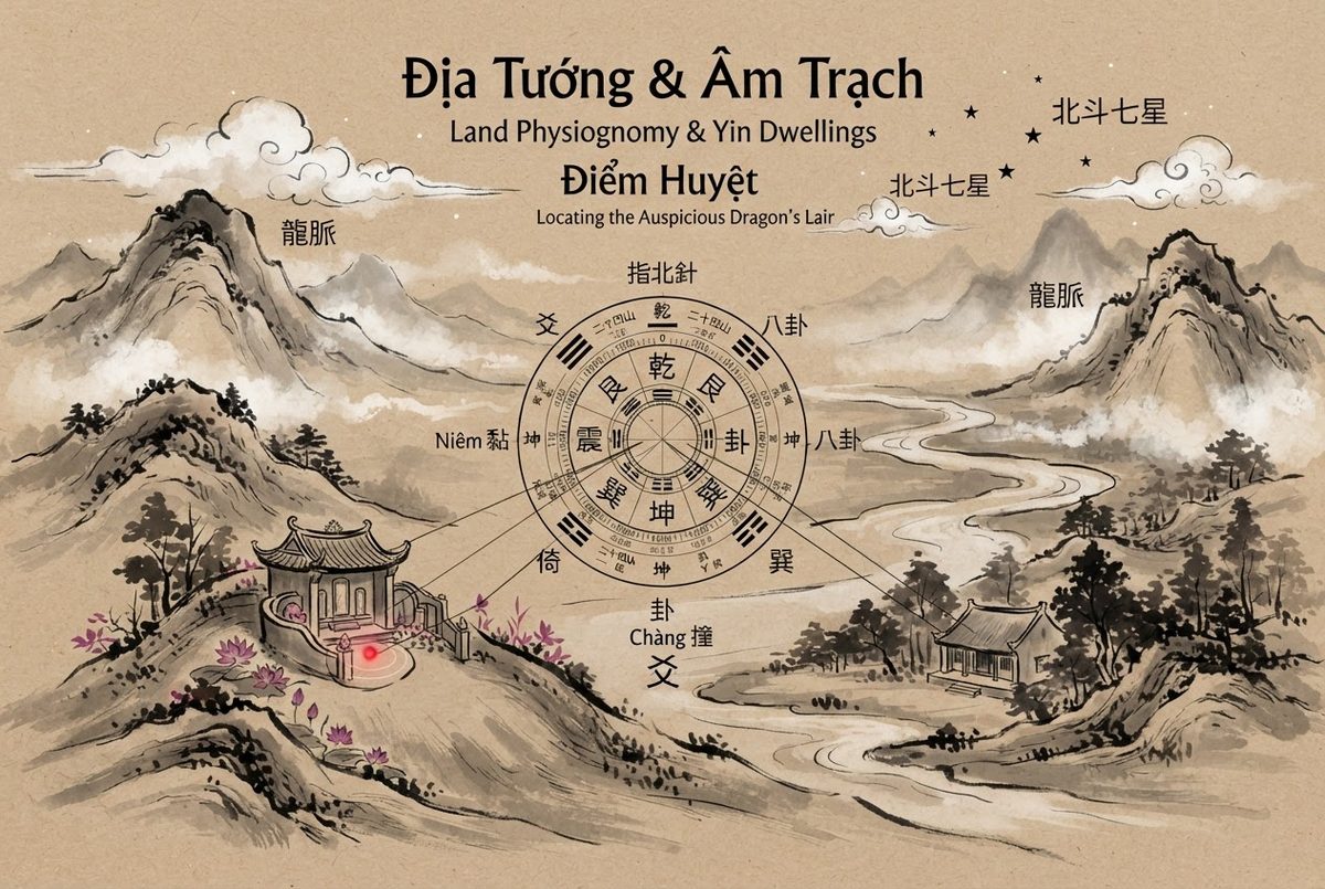 Địa Tướng & Âm Trạch (Bài 3): Điểm Huyệt: Xác Định Vị Trí Đặt Mộ Và Đặt Nhà