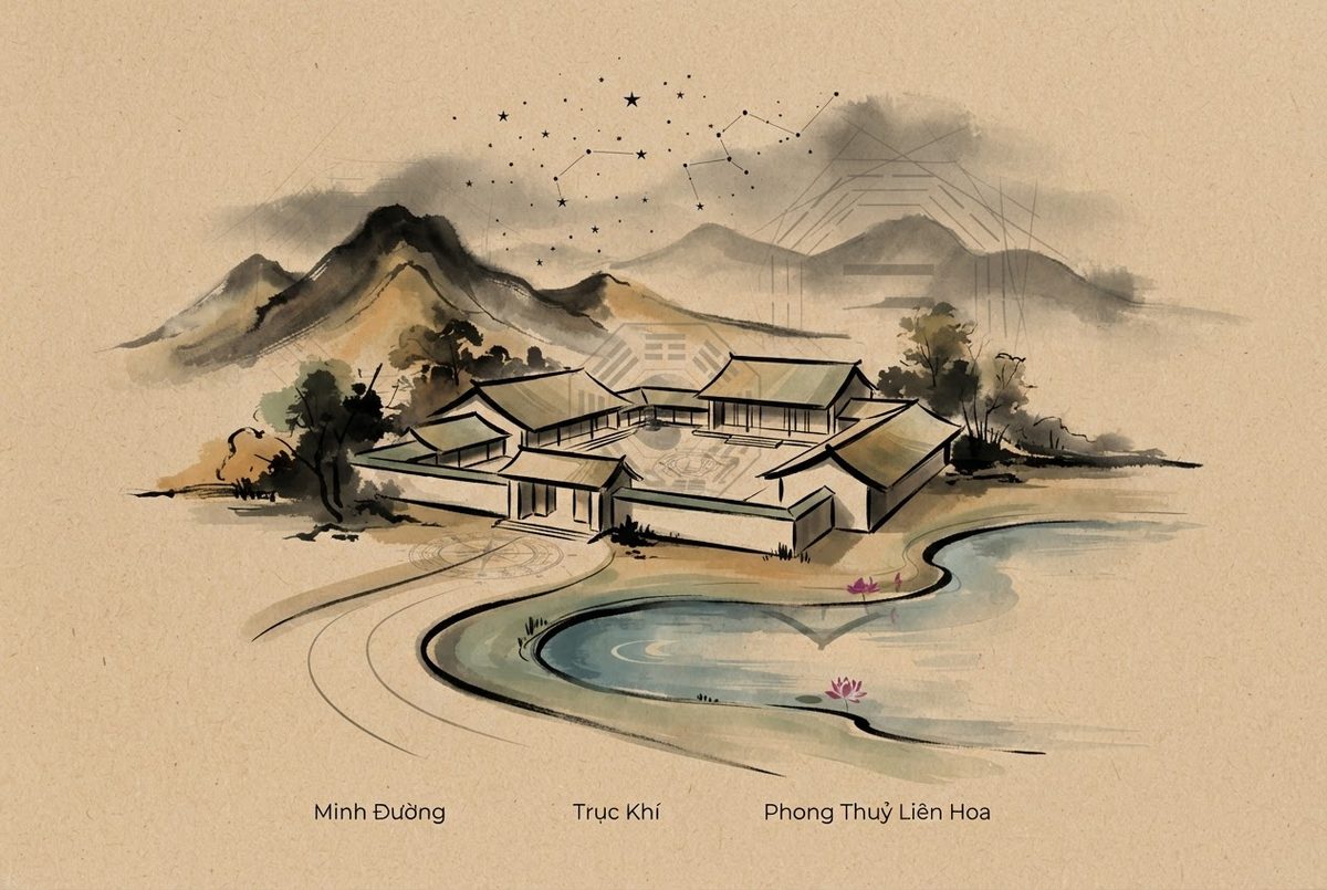 Nguyên lý quy hoạch kiến trúc phong thuỷ trong Giảng Đường