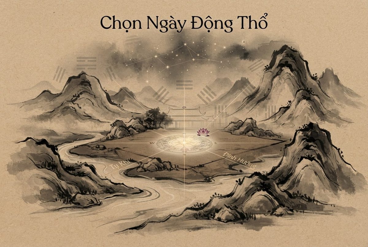 Nguyên lý quy hoạch kiến trúc phong thuỷ trong Chọn Ngày Động Thổ