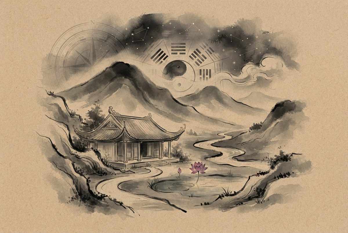 Bàn Thờ — Không Gian Tĩnh: phong thuỷ quy hoạch và quy hoạch kiến trúc hài hoà