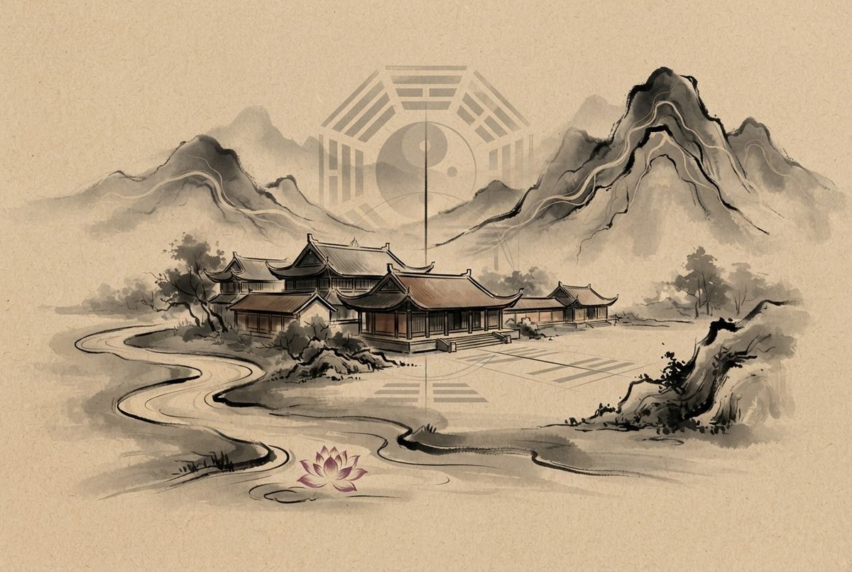 Nguyên lý quy hoạch kiến trúc phong thuỷ trong Thiền Đường