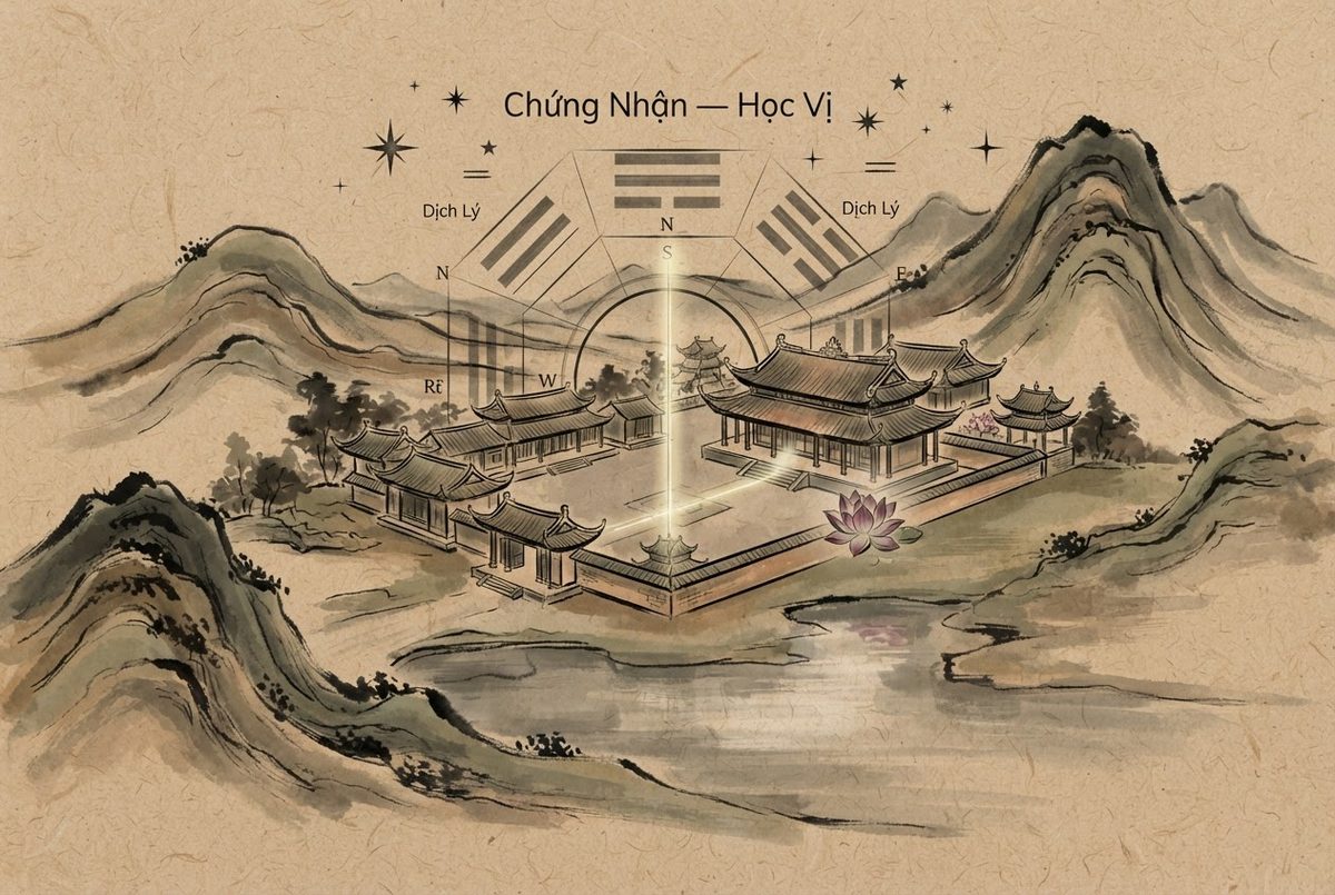 Nguyên lý quy hoạch kiến trúc phong thuỷ trong Chứng Nhận — Học Vị