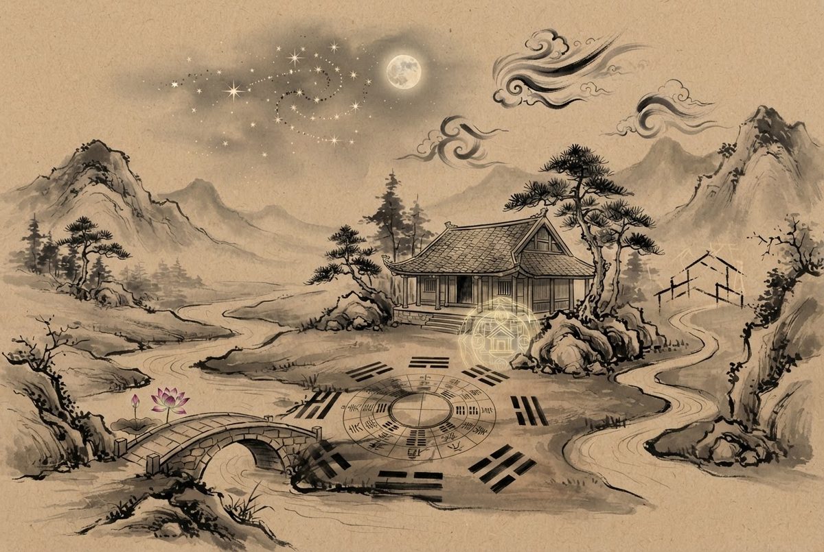 Minh hoạ Sao Hạn Cửu Diệu (Bài 5): Kim Lâu, Hoang Ốc, Tam Tai Trong Việc Xây Nhà