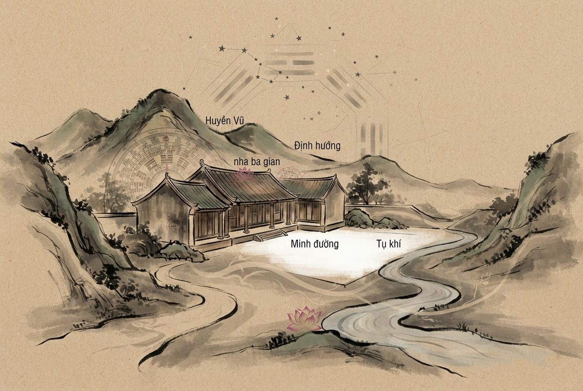 Nguyên lý quy hoạch kiến trúc phong thuỷ trong Khảo Sát Tại Nhà