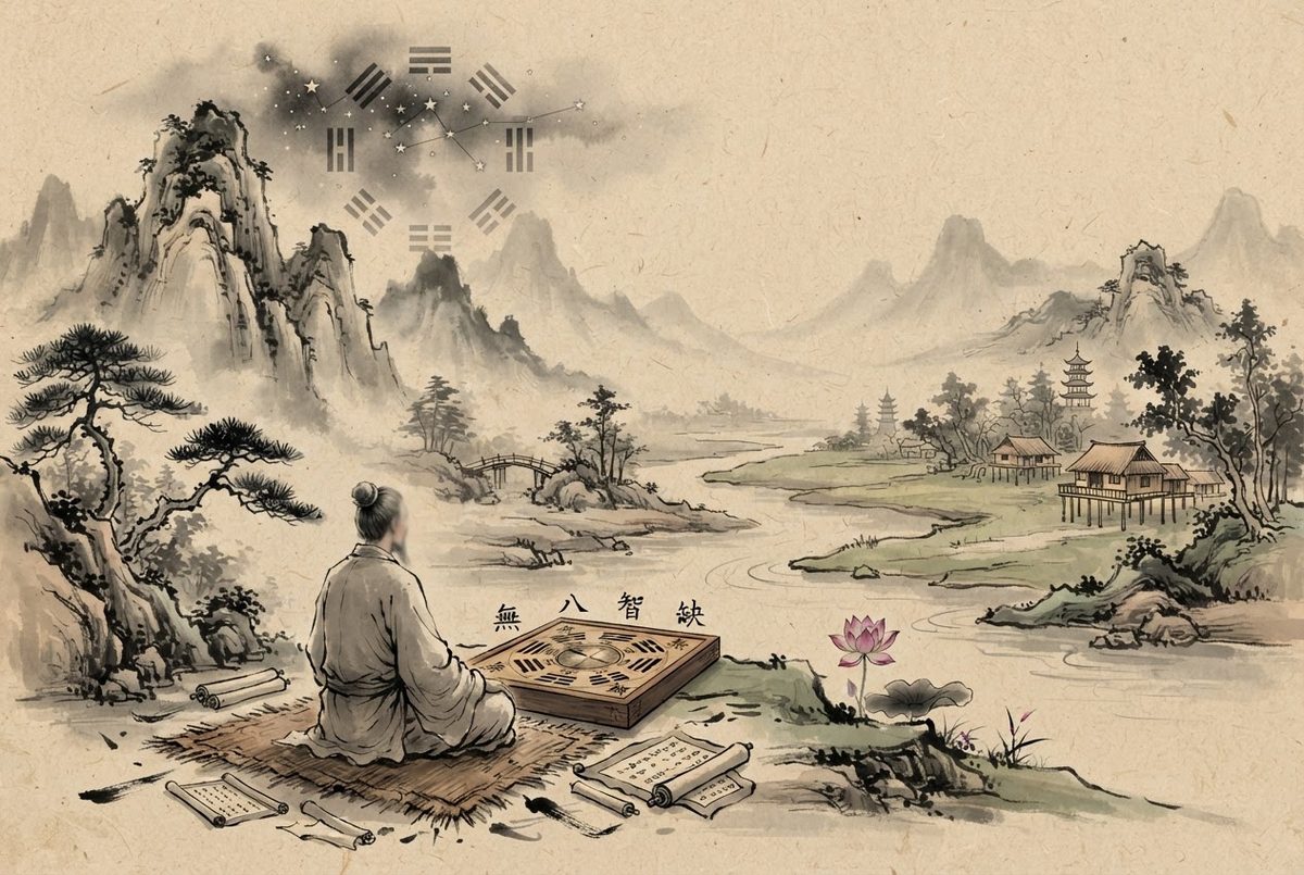 Minh hoạ Làm thầy phong thuỷ thì Ngũ Tuệ Tam Khuyết