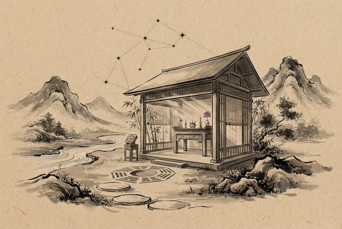Bàn Thờ — Không Gian Tĩnh theo kiến trúc bền vững, thân thiện môi trường