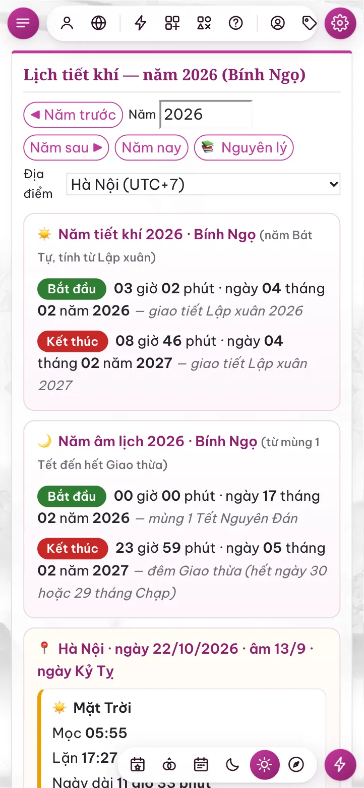 Dải ⚙ trên điện thoại: Cài đặt người dùng, Ngôn ngữ, Phím nóng, Bố cục, Bảng biểu tượng, Hướng dẫn, Tài khoản, Phiên bản