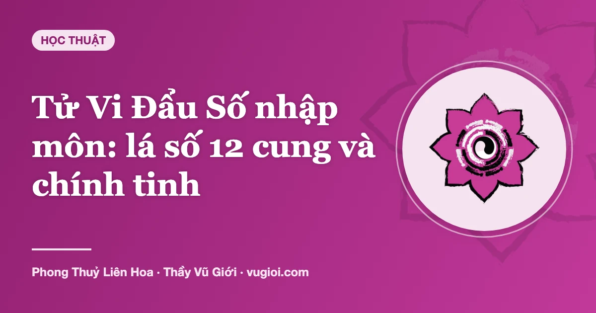 Minh hoạ Tử Vi Đẩu Số nhập môn: lá số 12 cung và chính tinh