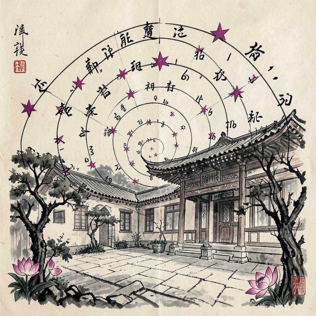 Bàn phi tinh chín cung bay theo đường xoắn