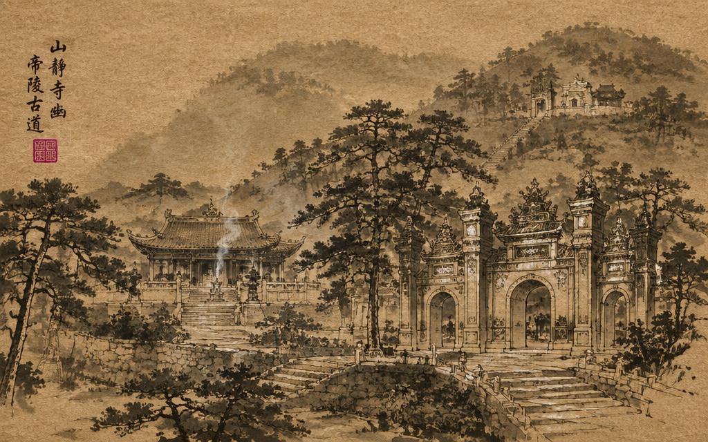 Huyệt kết — Đền, chùa, lăng tẩm