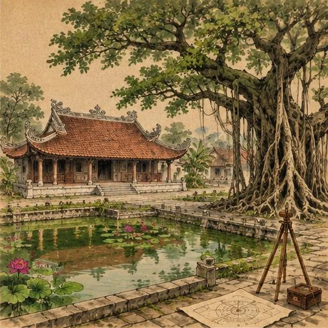 Thực địa đình làng cổ