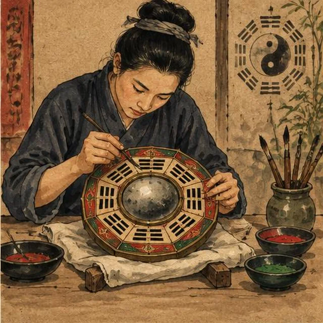 Chế tác gương bát quái