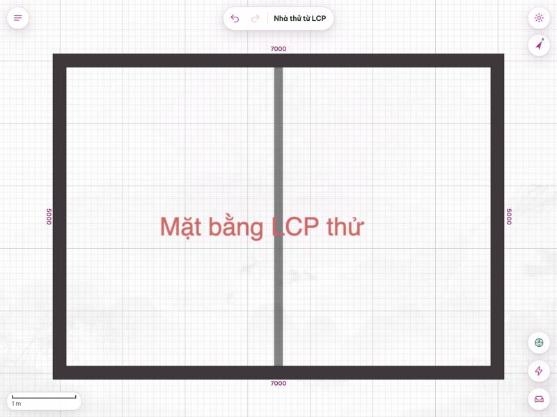Mặt bằng từ Lập Cục Pháp: ảnh làm lớp phác thảo, khung nhà thành tường đúng kích thước
